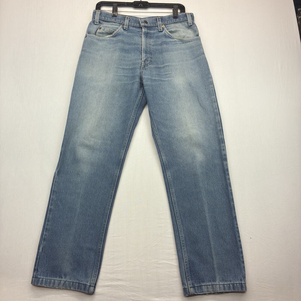 Levi’s 505 Men’s 30x30 Vintage 80s Orange Tab Jeans Light Wash USA Made